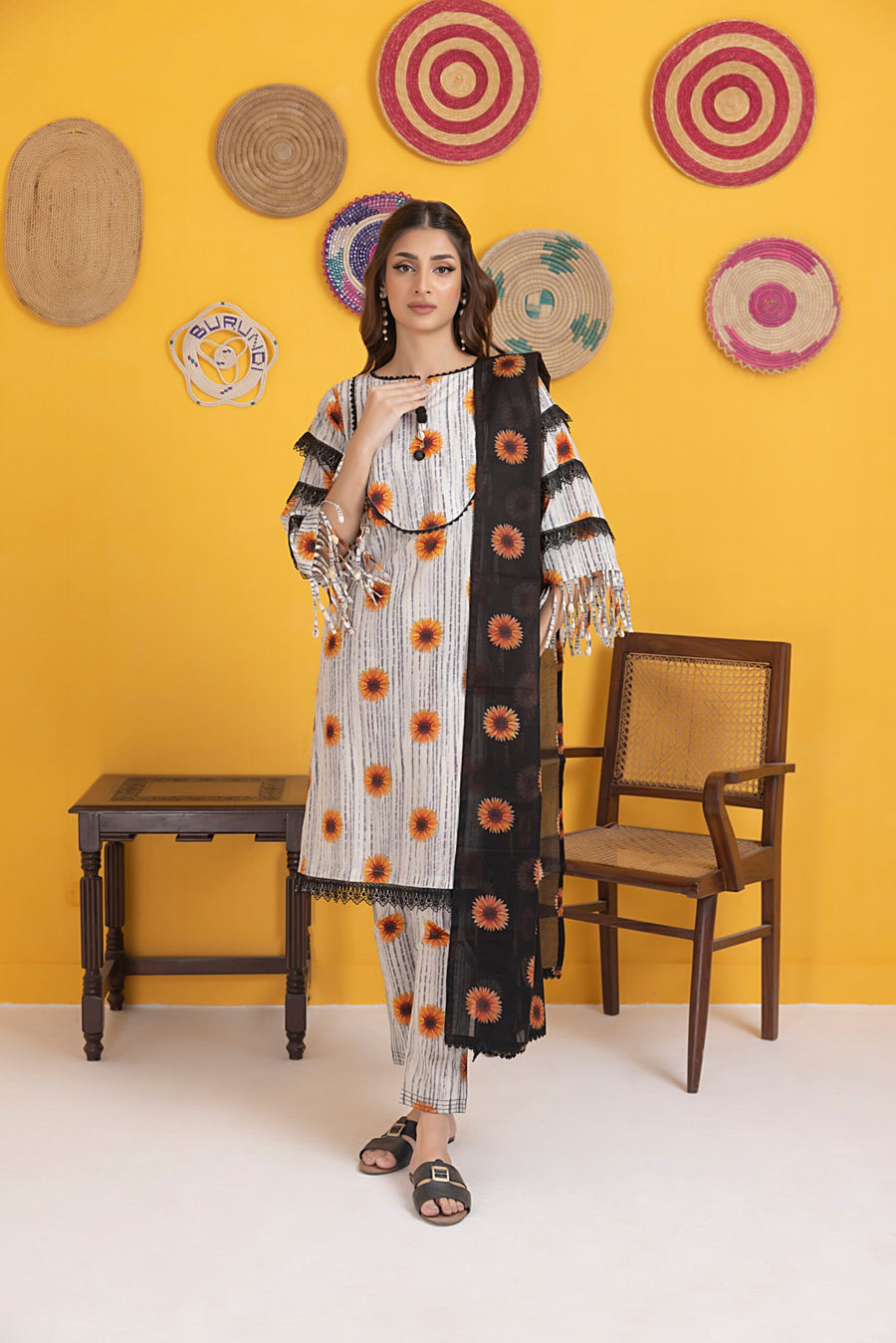 Regalia Identic Separates Printed Lawn Unstitched 3Pc Suit IDS23-08