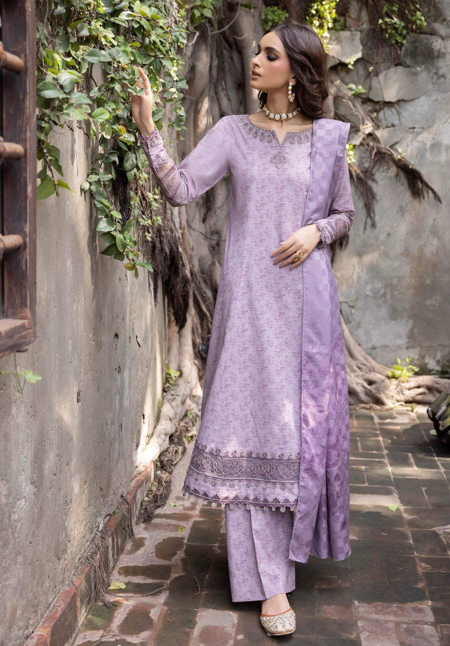 Jahanara by Iznik Embroidered Slub Khaddar Unstitched 3Pc Suit IJK-01