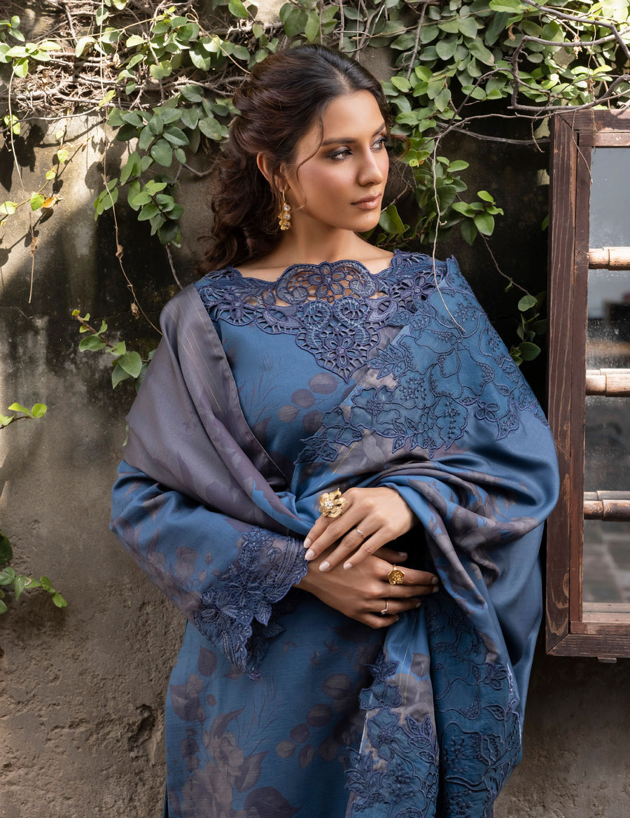 Jahanara by Iznik Embroidered Slub Khaddar Unstitched 3Pc Suit IJK-05