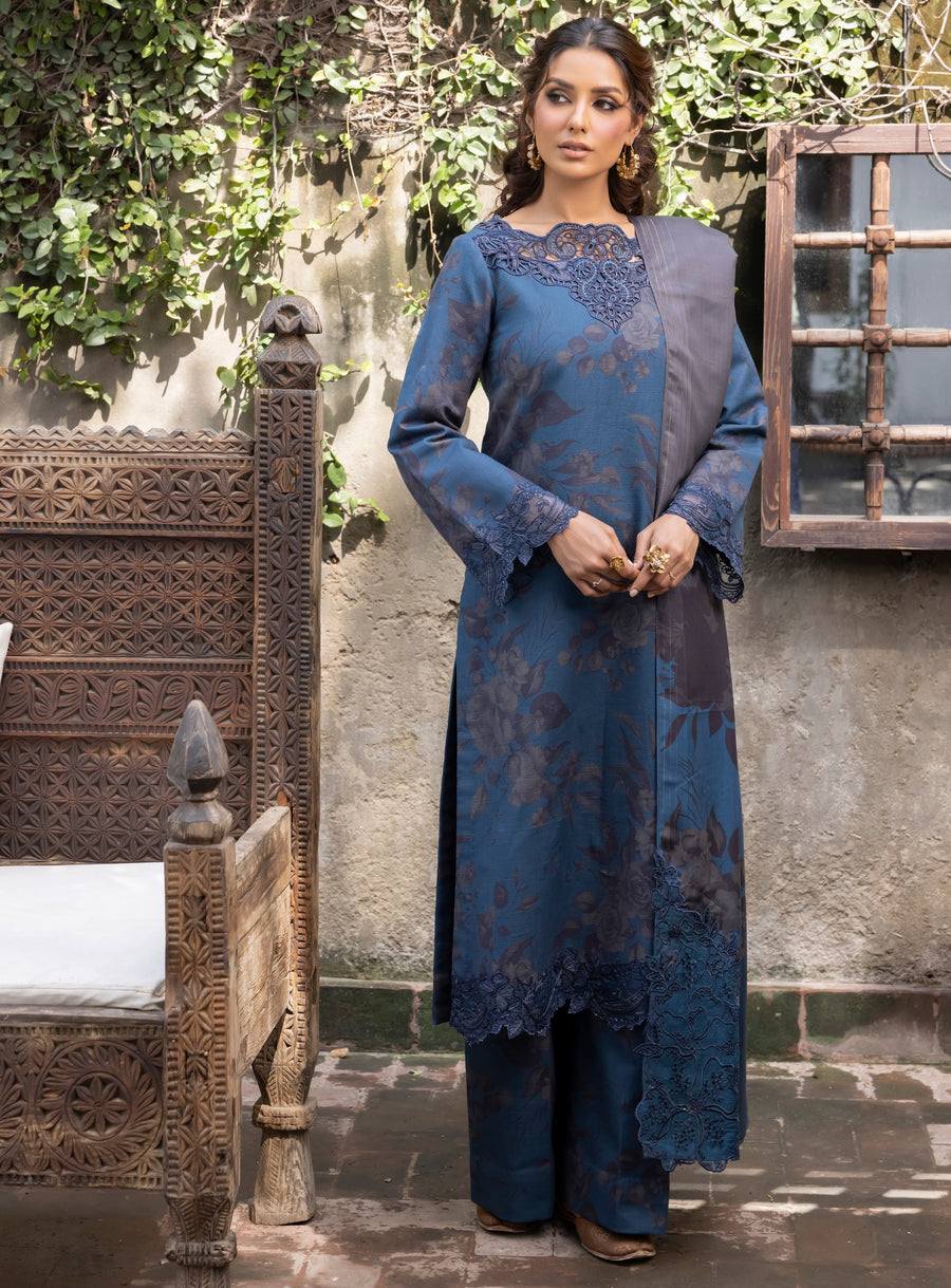 Jahanara by Iznik Embroidered Slub Khaddar Unstitched 3Pc Suit IJK-05