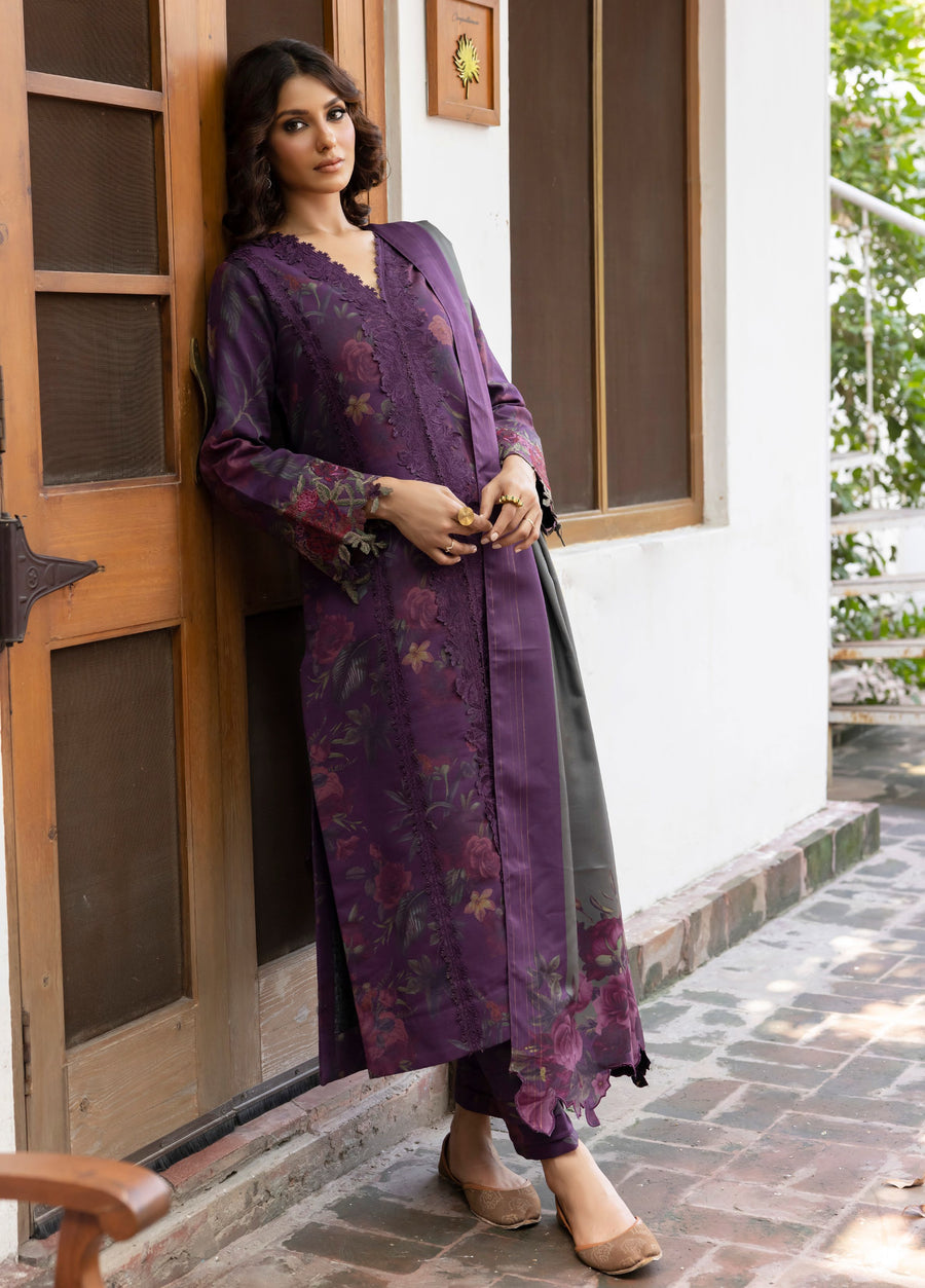 Jahanara by Iznik Embroidered Slub Khaddar Unstitched 3Pc Suit IJK-07