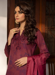Jahanara by Iznik Embroidered Slub Khaddar Unstitched 3Pc Suit IJK-08