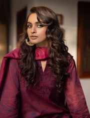 Jahanara by Iznik Embroidered Slub Khaddar Unstitched 3Pc Suit IJK-08