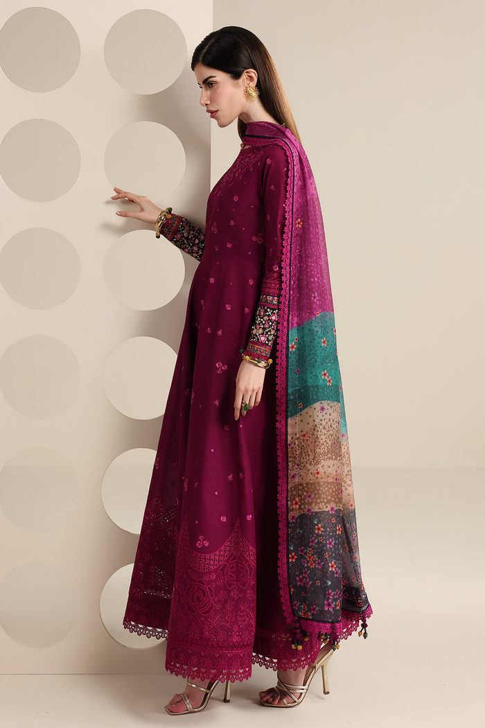 Jazmin Iris Luxury Lawn Unstitched Embroidered 3Pc Suit IL26-D02