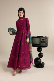 Jazmin Iris Luxury Lawn Unstitched Embroidered 3Pc Suit IL26-D02