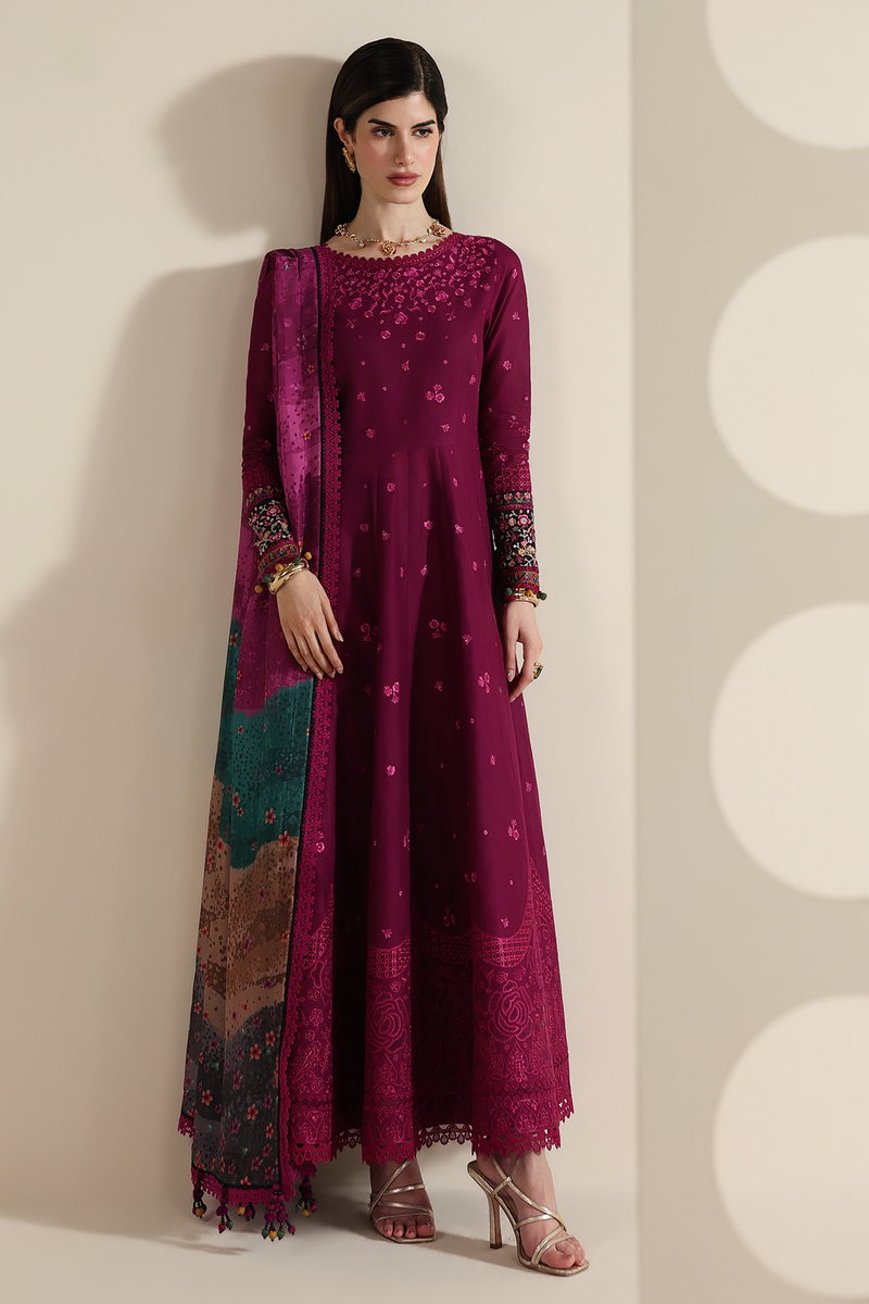 Jazmin Iris Luxury Lawn Unstitched Embroidered 3Pc Suit IL26-D02