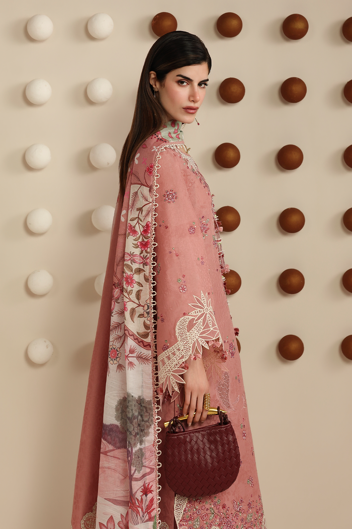Jazmin Iris Luxury Lawn Unstitched Embroidered 3Pc Suit IL26-D04