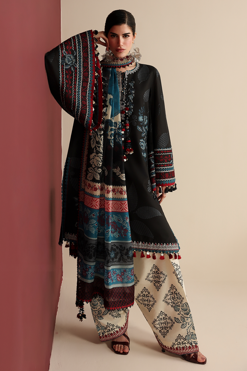 Jazmin Iris Luxury Lawn Unstitched Embroidered 3Pc Suit IL26-D05