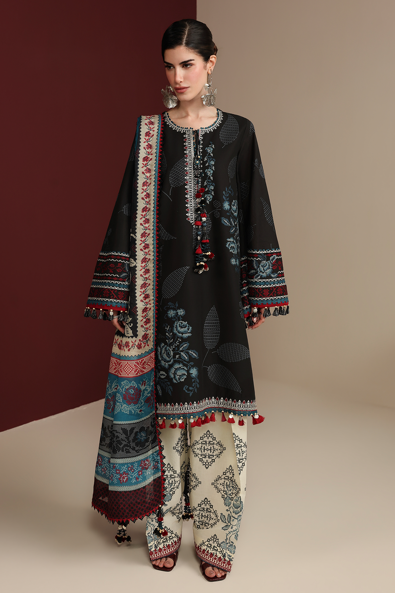 Jazmin Iris Luxury Lawn Unstitched Embroidered 3Pc Suit IL26-D05