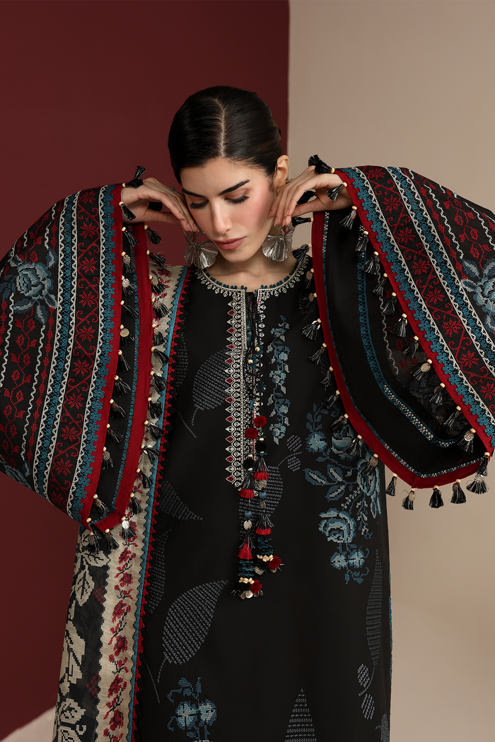 Jazmin Iris Luxury Lawn Unstitched Embroidered 3Pc Suit IL26-D05