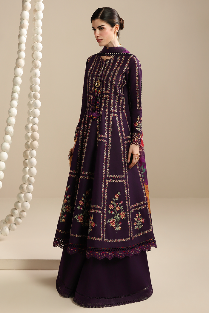 Jazmin Iris Luxury Lawn Unstitched Embroidered 3Pc Suit IL26-D06