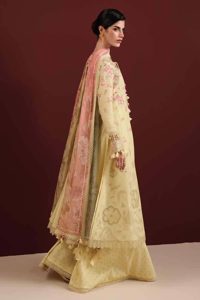Jazmin Iris Luxury Lawn Unstitched Embroidered 3Pc Suit IL26-D07