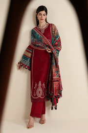 Jazmin Iris Luxury Lawn Unstitched Embroidered 3Pc Suit IL26-D08