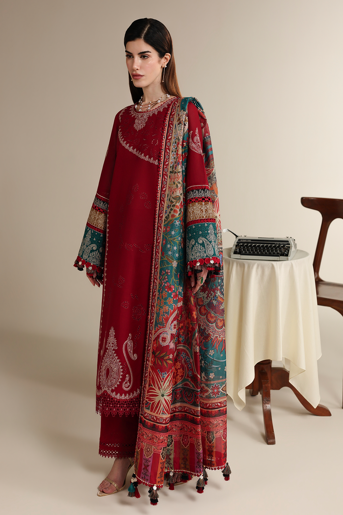 Jazmin Iris Luxury Lawn Unstitched Embroidered 3Pc Suit IL26-D08