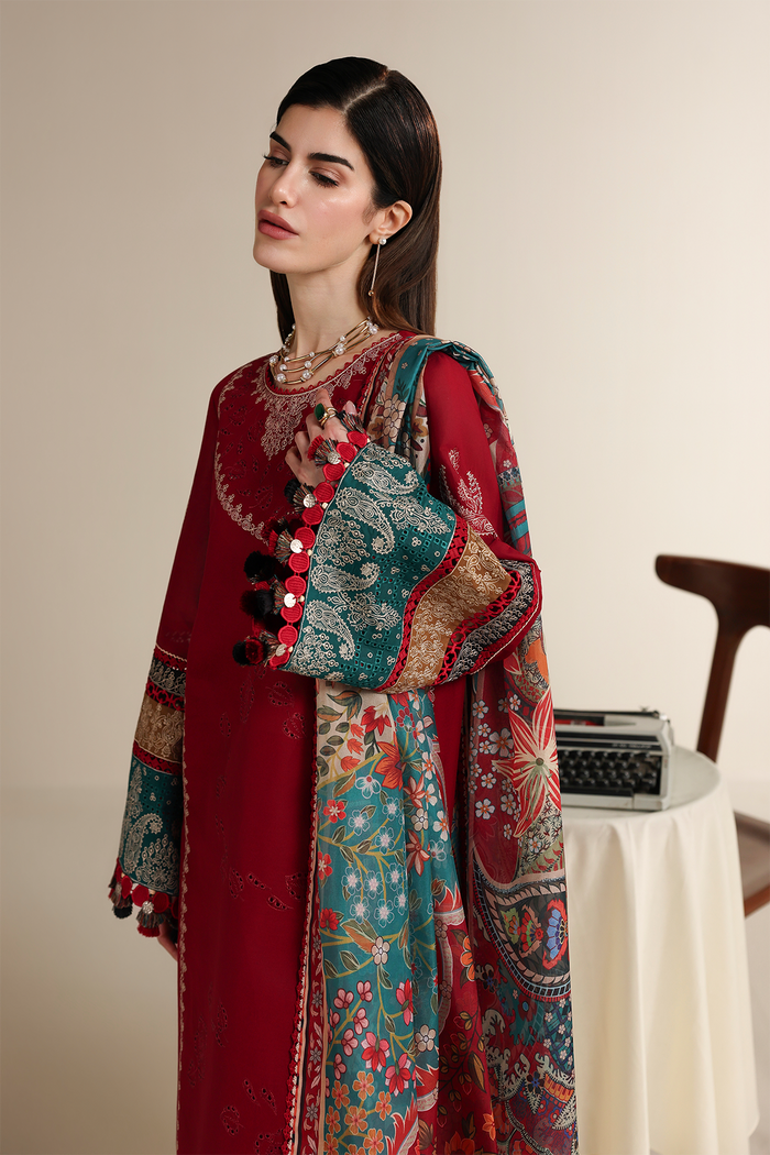 Jazmin Iris Luxury Lawn Unstitched Embroidered 3Pc Suit IL26-D08