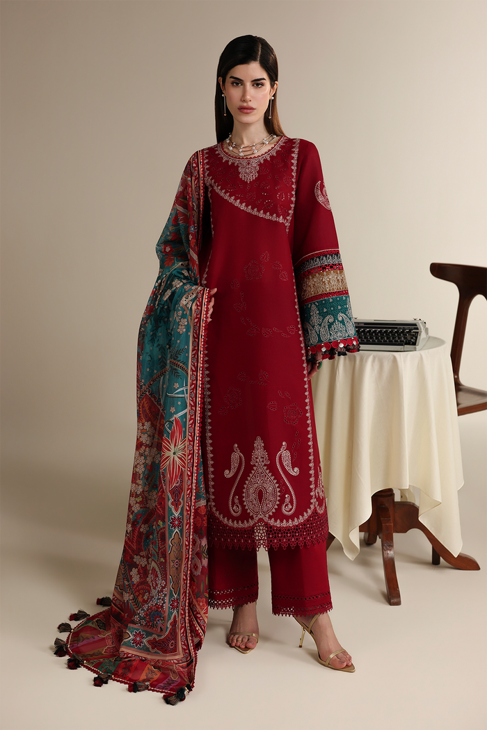 Jazmin Iris Luxury Lawn Unstitched Embroidered 3Pc Suit IL26-D08