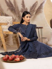 IZNIK Embroidered Winter Viscose Unstitched 3Pc Suit ILW-02 Demure