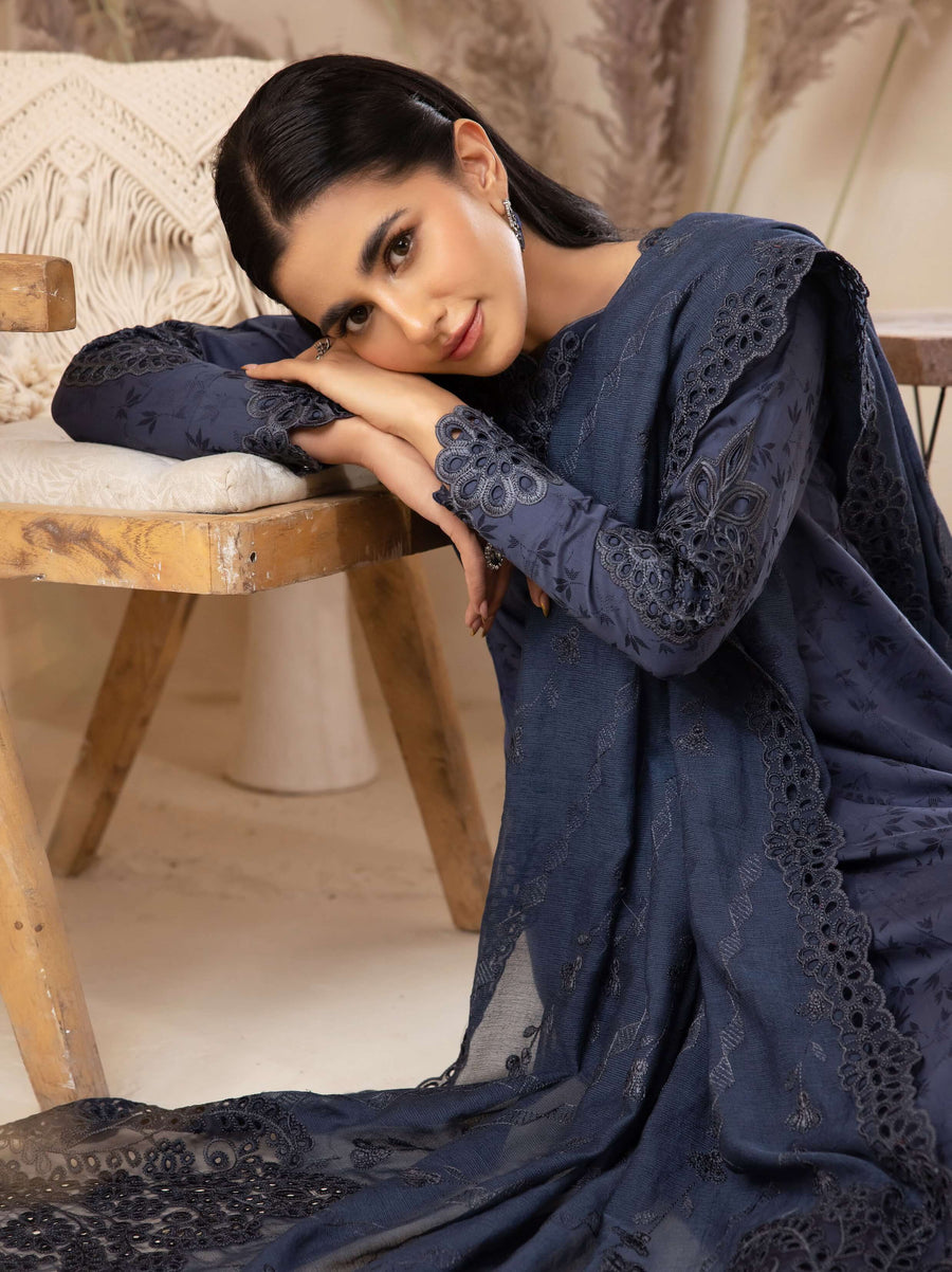 IZNIK Embroidered Winter Viscose Unstitched 3Pc Suit ILW-02 Demure