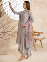 IZNIK Embroidered Winter Viscose Unstitched 3Pc Suit ILW-07 Aurelia
