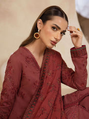 IZNIK Embroidered Winter Khaddar Unstitched 3Pc Suit ILW-10 Lithe