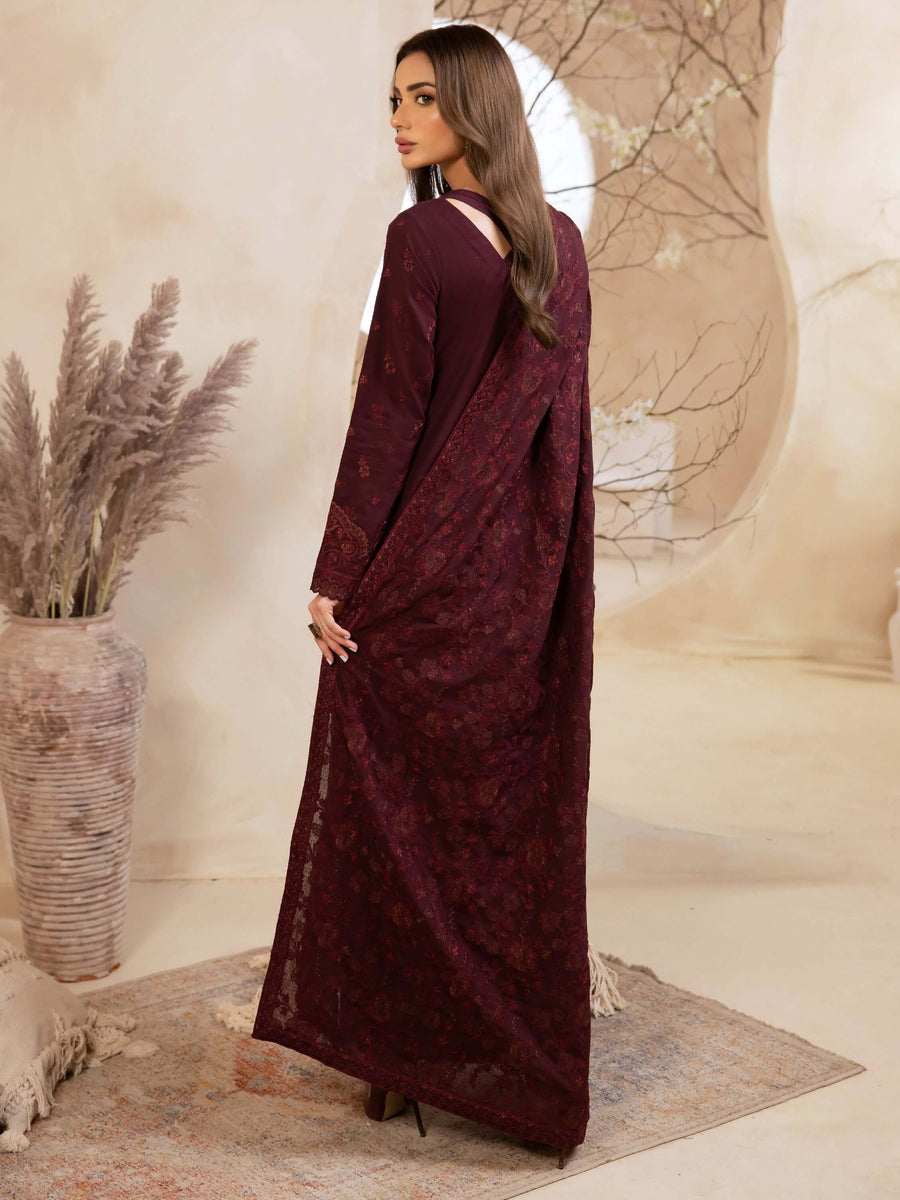 IZNIK Embroidered Winter Khaddar Unstitched 3Pc Suit ILW-11 Candor
