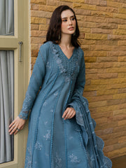 Faiza Faisal Dastaan Embroidered Khaddar Unstitched 3Pc Suit - IMAAN