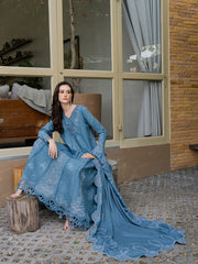 Faiza Faisal Dastaan Embroidered Khaddar Unstitched 3Pc Suit - IMAAN