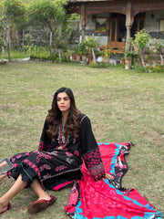 Siraa by Sadaf Fawad Khan Embroidered Lawn Unstitched 3Pc Suit - ADA (B)