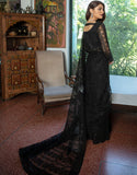 Emaan Adeel Luxury Embroidered Formal Wedding Saree PR-58 MAJESTIC BLACK