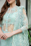 Saad Shaikh Fleurie Luxury Embroidered Net Suit - MARINE