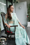 Saad Shaikh Fleurie Luxury Embroidered Net Suit - MARINE