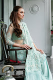 Saad Shaikh Fleurie Luxury Embroidered Net Suit - MARINE