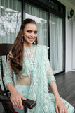 Saad Shaikh Fleurie Luxury Embroidered Net Suit - MARINE