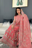 Saad Shaikh Fleurie Vol-02 Luxury Embroidered Net Unstitched 3Pc Suit - Sandy