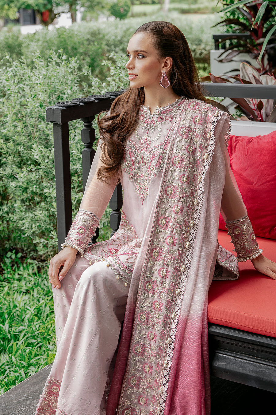 Saad Shaikh Fleurie Luxury Embroidered Organza Suit - CASADE