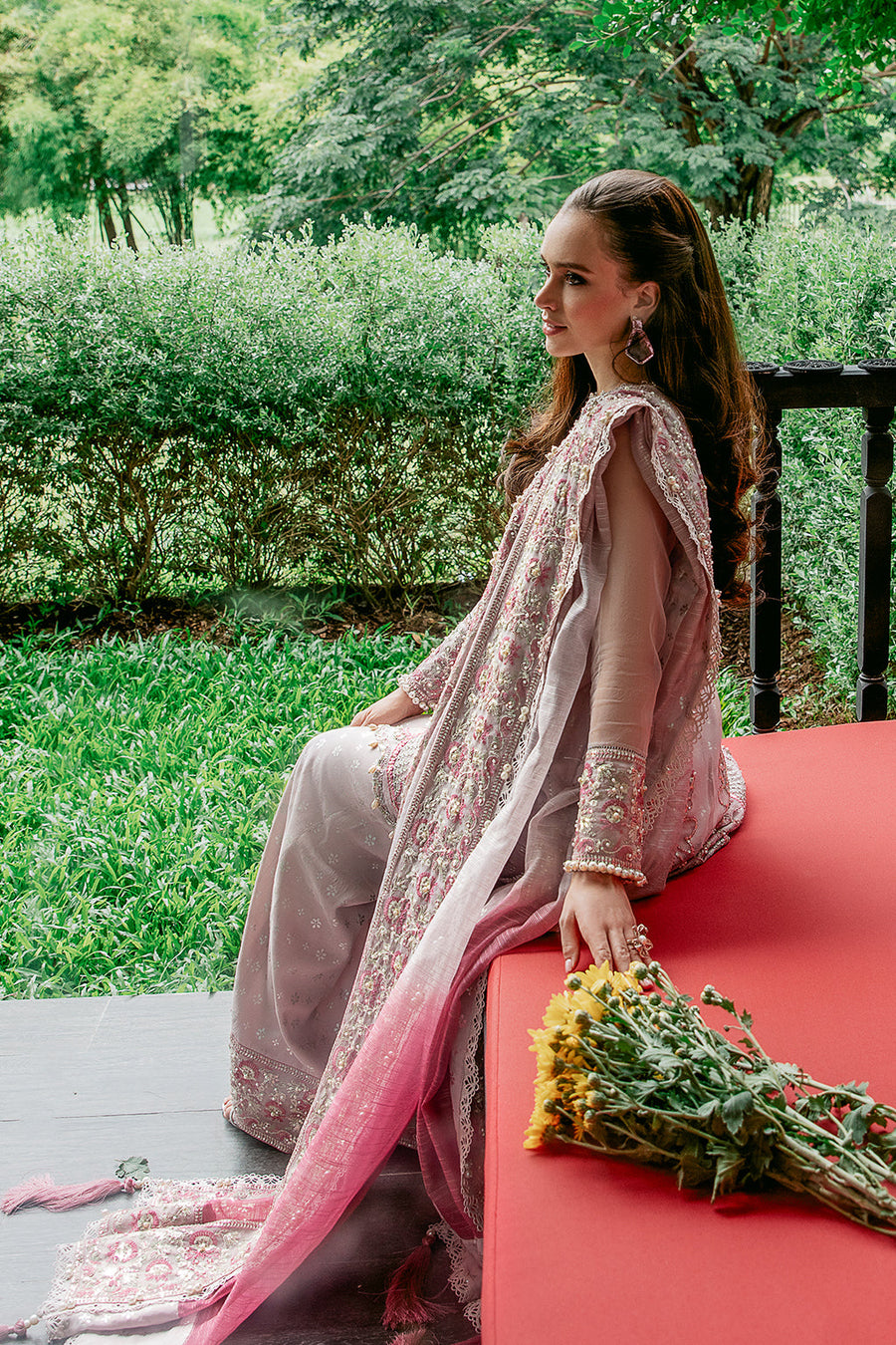 Saad Shaikh Fleurie Luxury Embroidered Organza Suit - CASADE