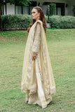 Saad Shaikh Fleurie Luxury Embroidered Organza Suit - IVORY BREEZE