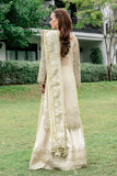 Saad Shaikh Fleurie Luxury Embroidered Organza Suit - IVORY BREEZE