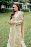 Saad Shaikh Fleurie Luxury Embroidered Organza Suit - IVORY BREEZE