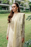 Saad Shaikh Fleurie Luxury Embroidered Organza Suit - IVORY BREEZE