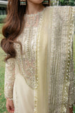 Saad Shaikh Fleurie Luxury Embroidered Organza Suit - IVORY BREEZE