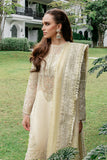 Saad Shaikh Fleurie Luxury Embroidered Organza Suit - IVORY BREEZE