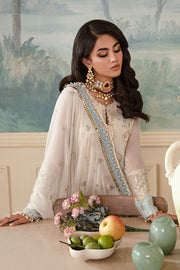 Zarposh Amirah Embroidered Chiffon Unstitched 3Pc Suit - Shafaq