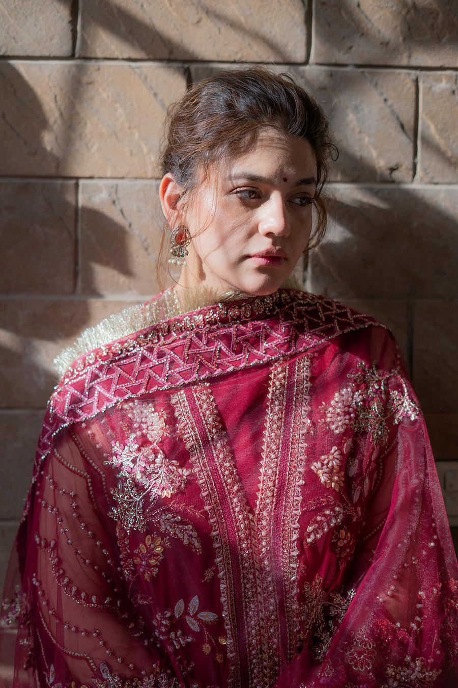 Saad Shaikh Fleurie Vol-02 Luxury Embroidered Net Unstitched 3Pc Suit - Arya