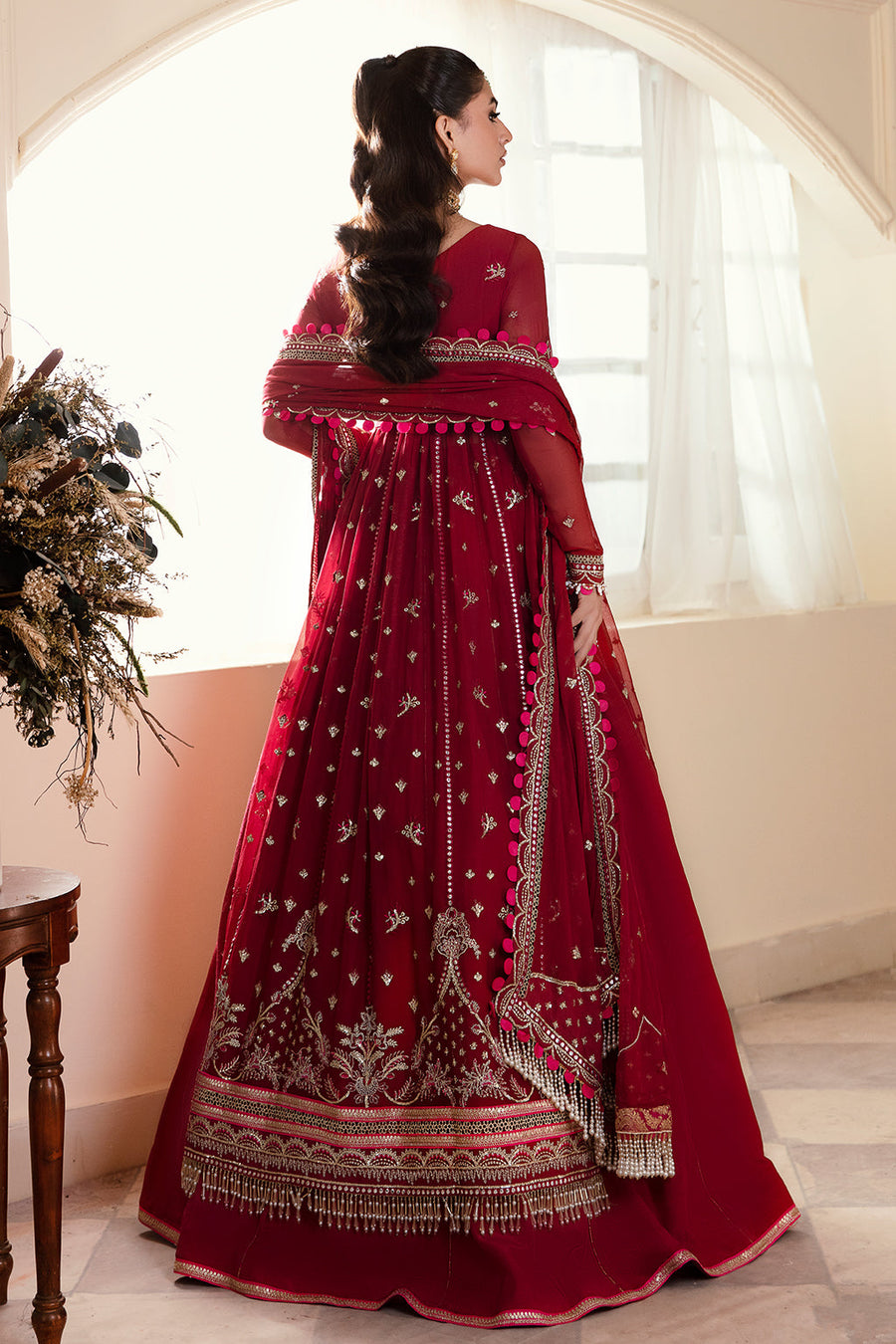 Zarposh Amirah Embroidered Chiffon Unstitched 3Pc Suit - Ulfat