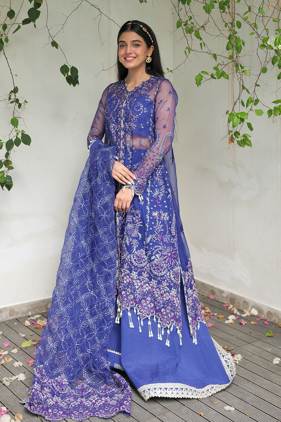 Silsila by Saad Shaikh Embroidered Organza Unstitched 3Pc Suit D-08 Onara