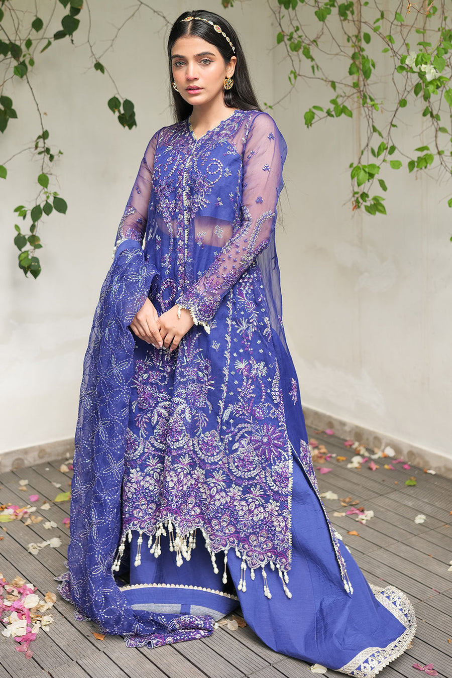 Silsila by Saad Shaikh Embroidered Organza Unstitched 3Pc Suit D-08 Onara