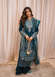 Sardinia La'More Embroidered Raw Silk Unstitched 3Pc Suit - Emerald Night