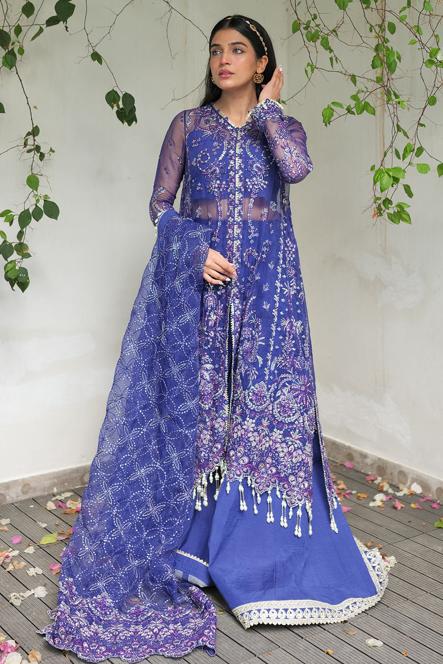 Silsila by Saad Shaikh Embroidered Organza Unstitched 3Pc Suit D-08 Onara