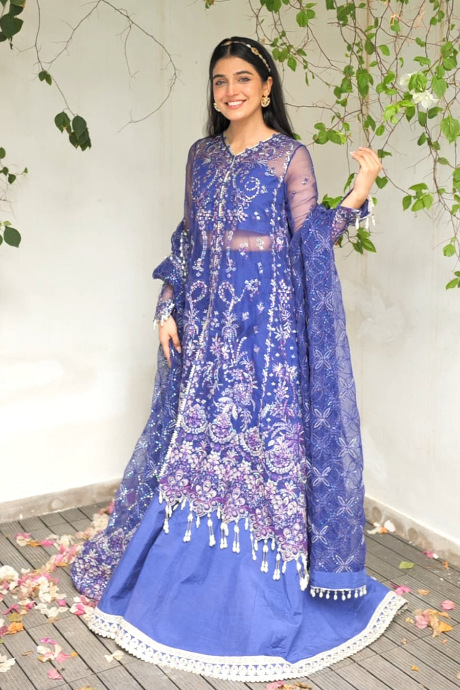Silsila by Saad Shaikh Embroidered Organza Unstitched 3Pc Suit D-08 Onara